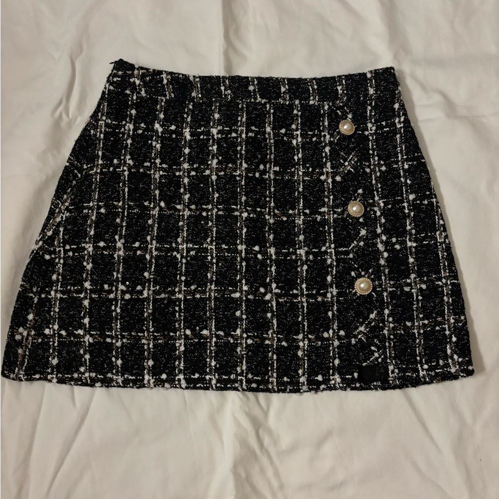 SHEIN mini plaid skirt, size small